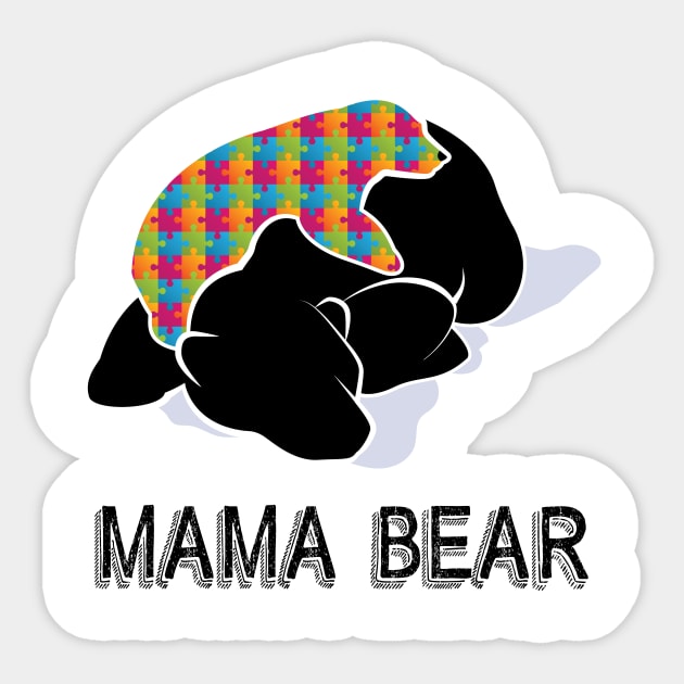 '2018 Autism Awareness Mom' Awesome Autism Mama Bear S Sticker by ourwackyhome